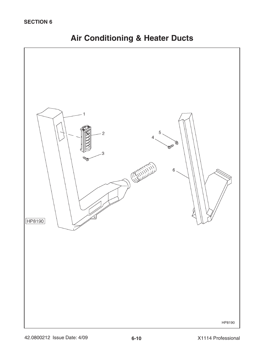 Air conditioning & heater ducts | Ag-Bag X1114 Bagger User Manual | Page 104 / 262