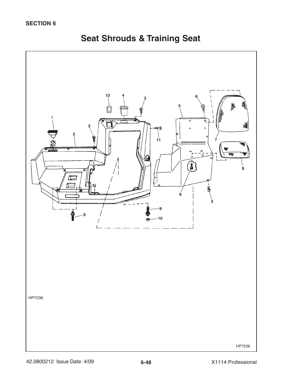 Seat shrouds & training seat | Ag-Bag X1114 Bagger User Manual | Page 142 / 262