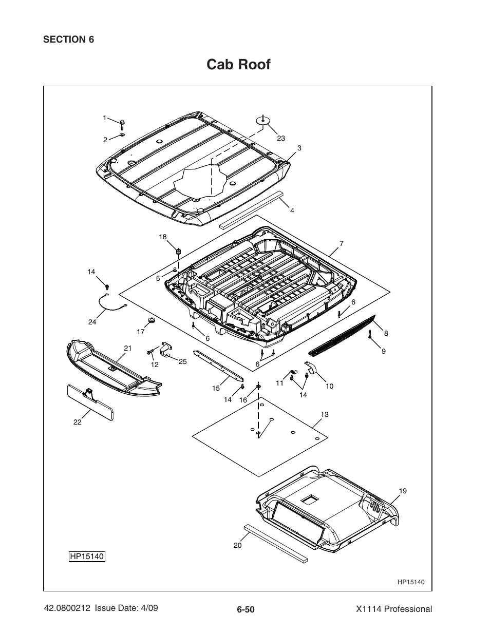 Cab roof | Ag-Bag X1114 Bagger User Manual | Page 144 / 262