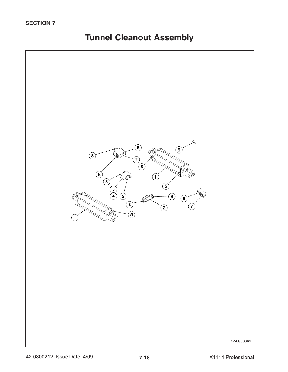 Tunnel cleanout assembly | Ag-Bag X1114 Bagger User Manual | Page 176 / 262