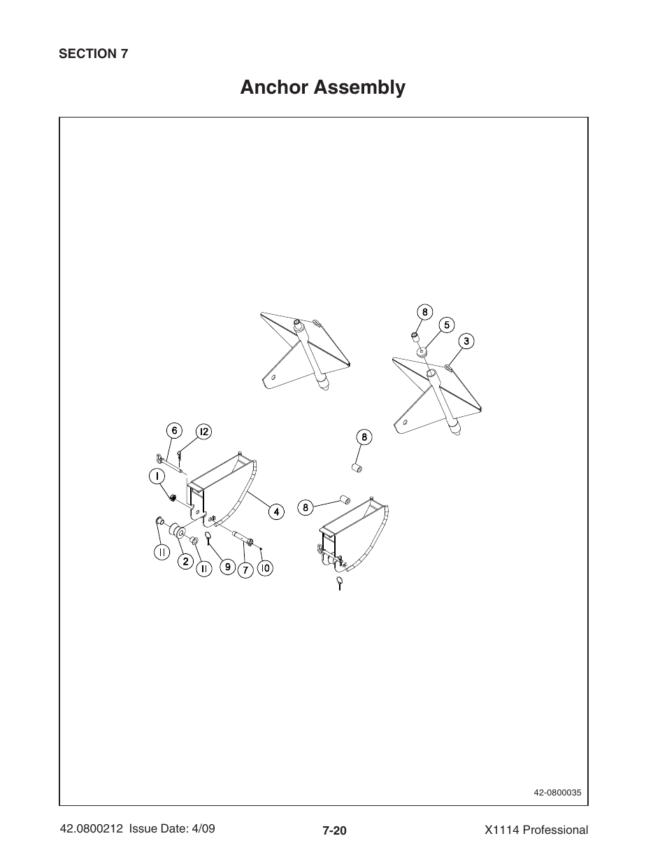 Anchor assembly | Ag-Bag X1114 Bagger User Manual | Page 178 / 262