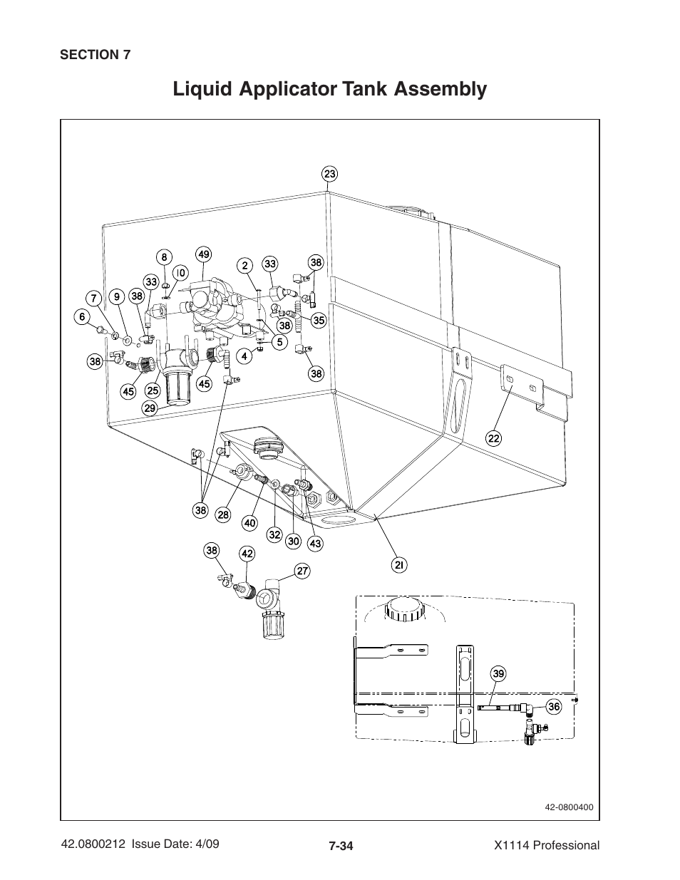 Liquid applicator tank assembly | Ag-Bag X1114 Bagger User Manual | Page 192 / 262