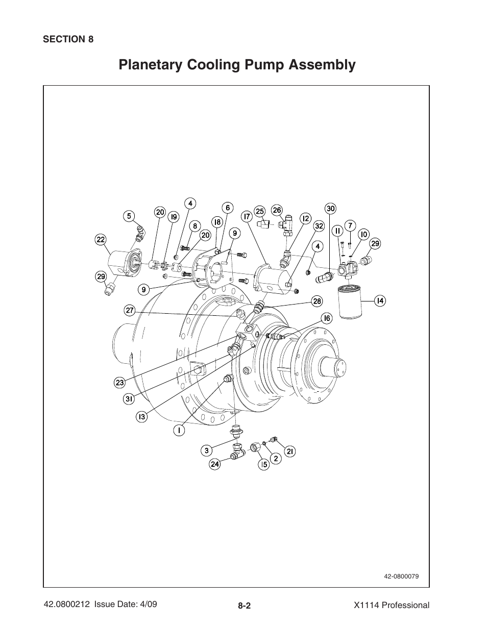 Planetary cooling pump assembly | Ag-Bag X1114 Bagger User Manual | Page 198 / 262