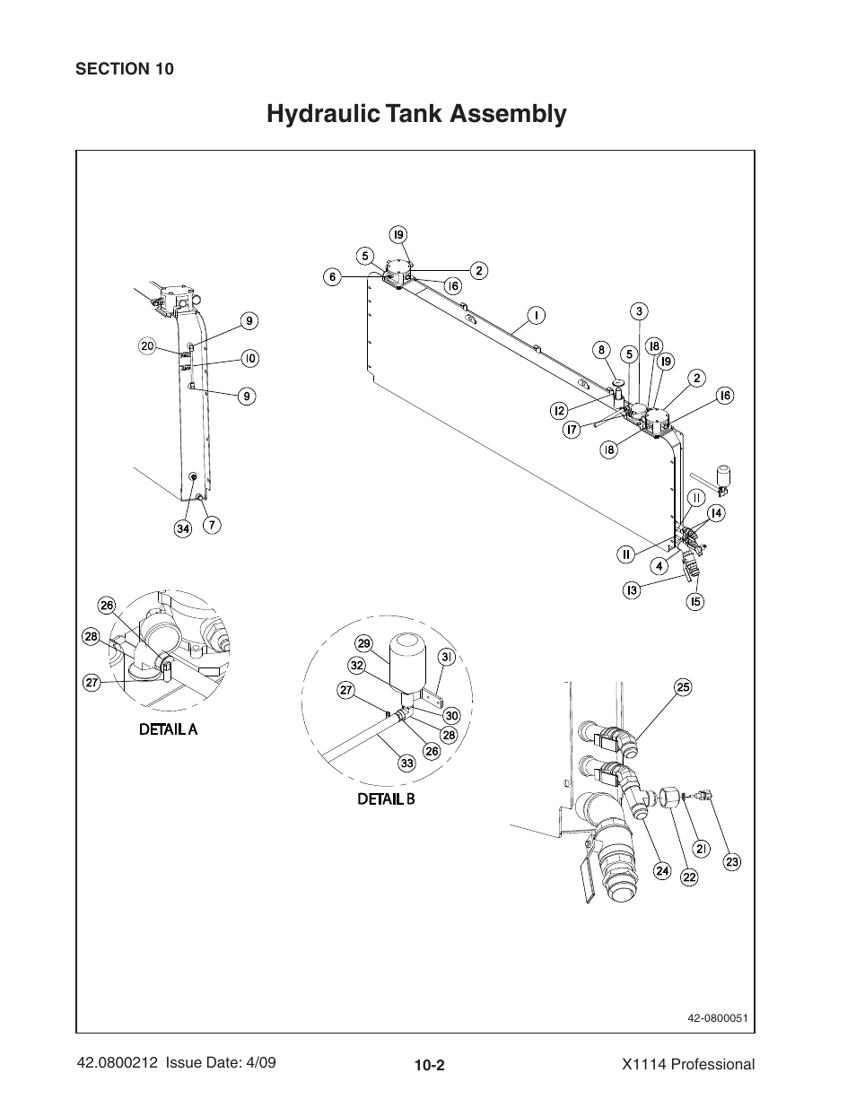 Hydraulic tank assembly | Ag-Bag X1114 Bagger User Manual | Page 230 / 262