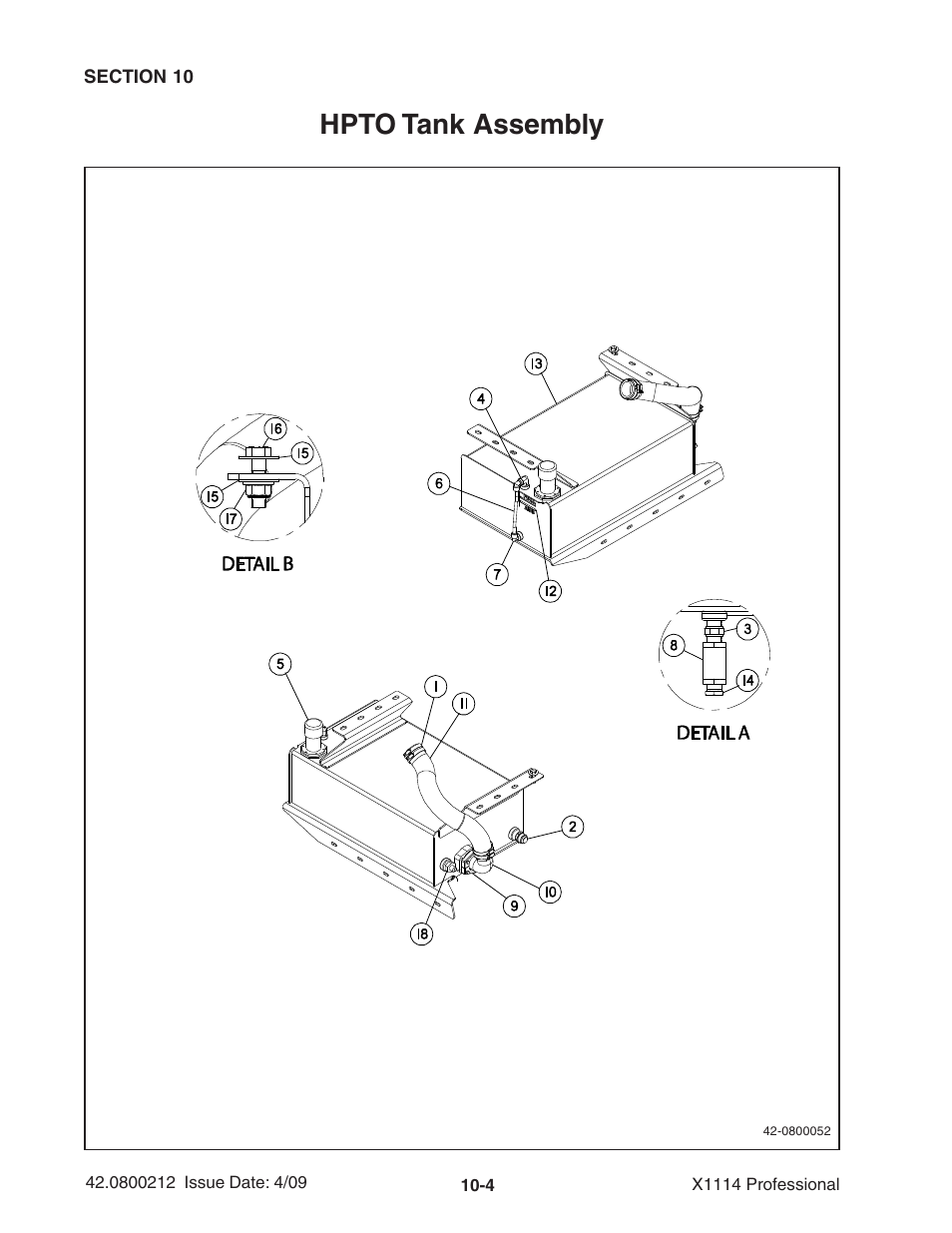 Hpto tank assembly | Ag-Bag X1114 Bagger User Manual | Page 232 / 262