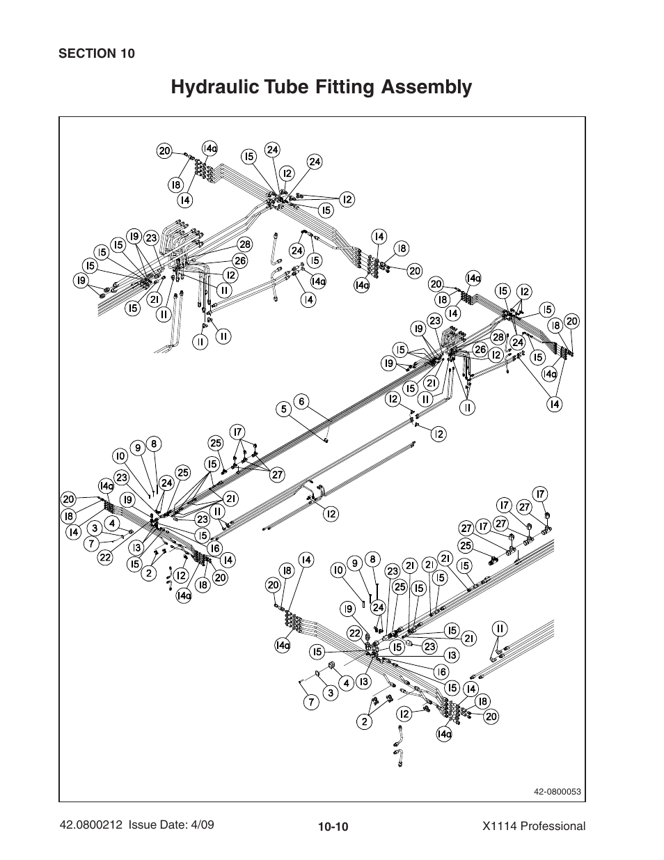 Hydraulic tube fitting assembly | Ag-Bag X1114 Bagger User Manual | Page 238 / 262