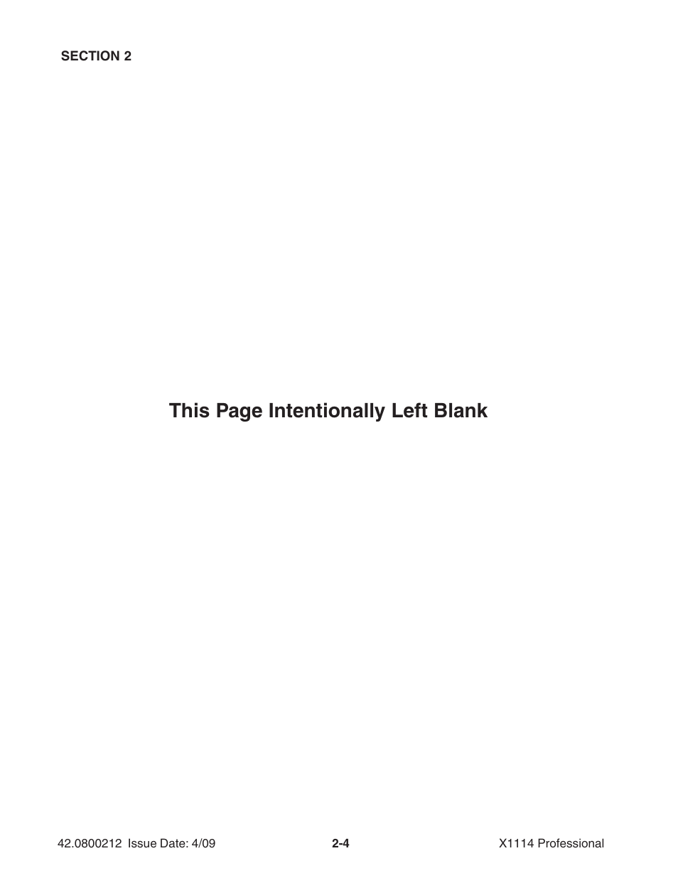 This page intentionally left blank | Ag-Bag X1114 Bagger User Manual | Page 34 / 262