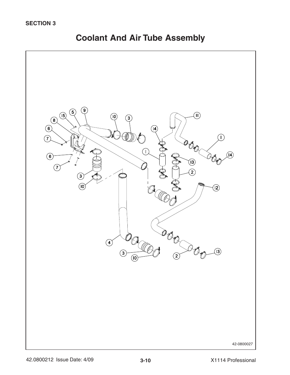 Coolant and air tube assembly | Ag-Bag X1114 Bagger User Manual | Page 44 / 262