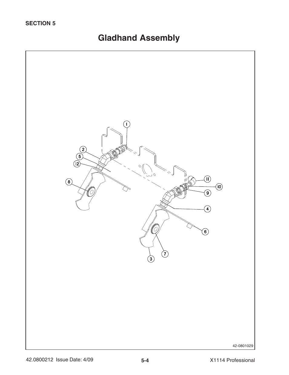 Gladhand assembly | Ag-Bag X1114 Bagger User Manual | Page 80 / 262