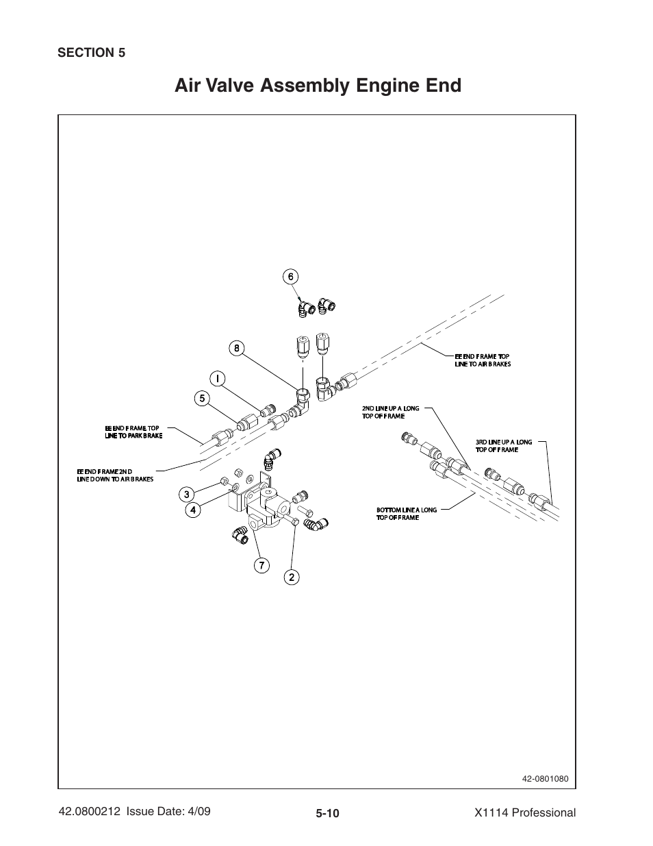 Air valve assembly engine end | Ag-Bag X1114 Bagger User Manual | Page 86 / 262