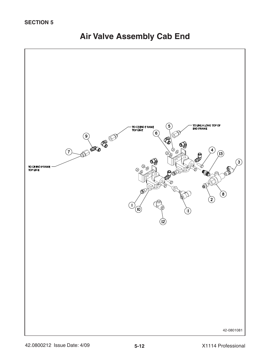 Air valve assembly cab end | Ag-Bag X1114 Bagger User Manual | Page 88 / 262