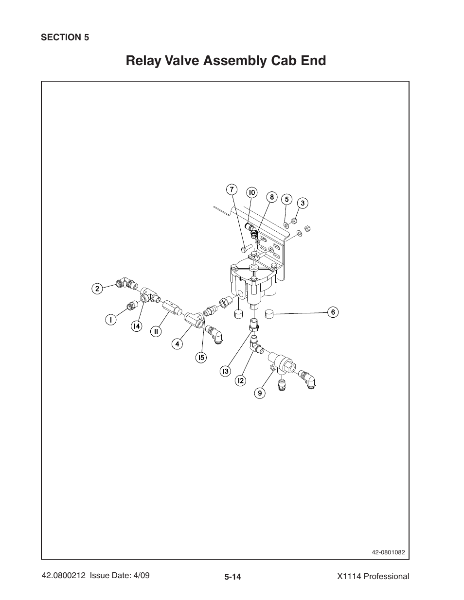 Relay valve assembly cab end | Ag-Bag X1114 Bagger User Manual | Page 90 / 262