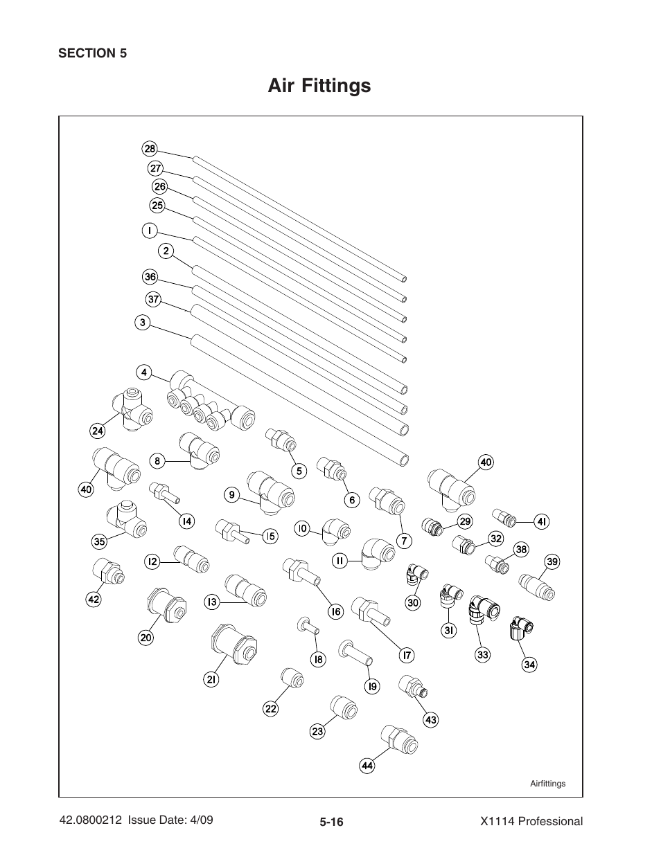 Air fittings | Ag-Bag X1114 Bagger User Manual | Page 92 / 262