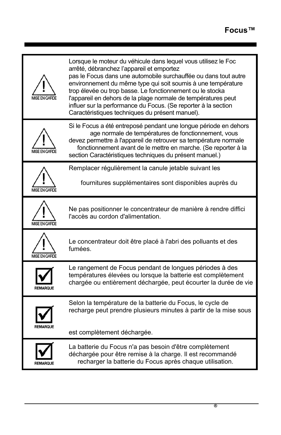 Fr focus | AirSep MN172-1 User Manual | Page 12 / 502