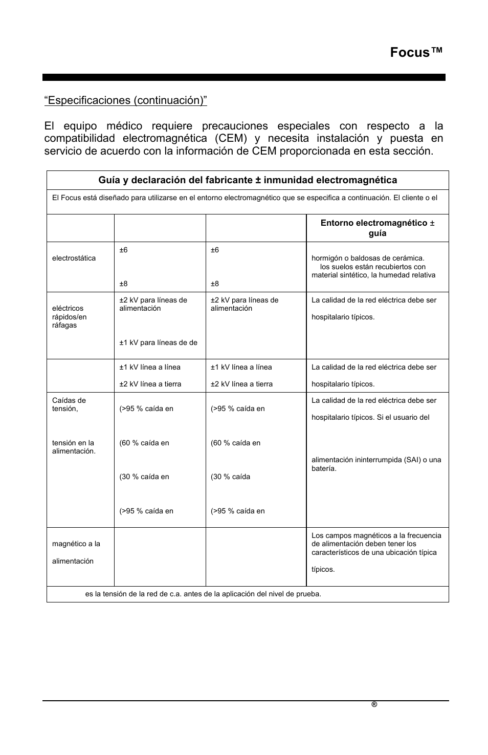 Focus, Es-40 airsep | AirSep MN172-1 User Manual | Page 136 / 502