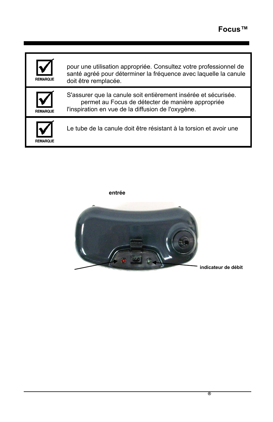 Fr focus, Composants du focus | AirSep MN172-1 User Manual | Page 28 / 502