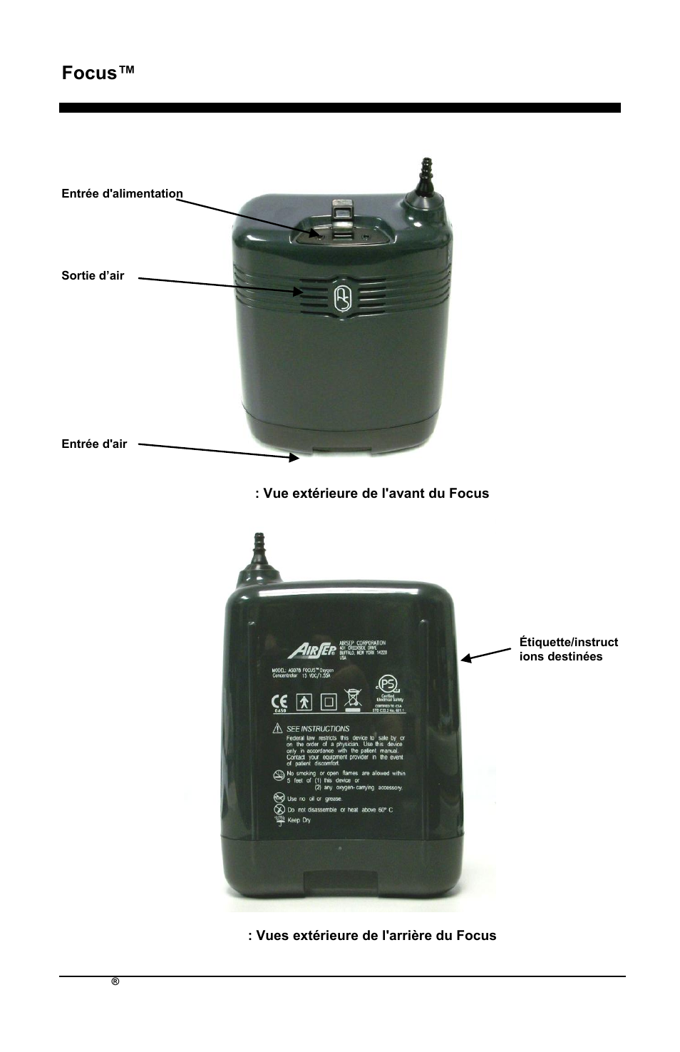 Focus™ fr | AirSep MN172-1 User Manual | Page 29 / 502