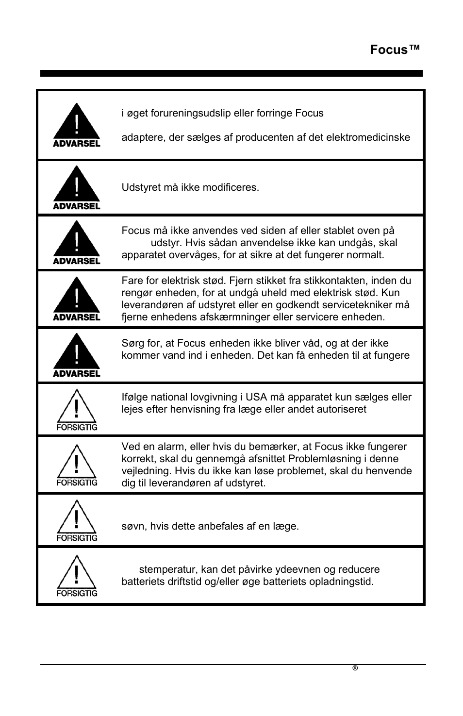 Focus | AirSep MN172-1 User Manual | Page 420 / 502