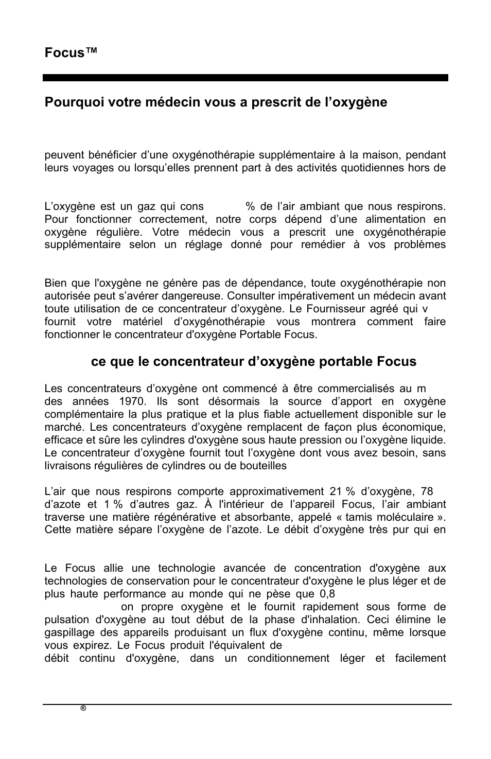 Focus™ fr | AirSep MN172-1 User Manual | Page 7 / 502