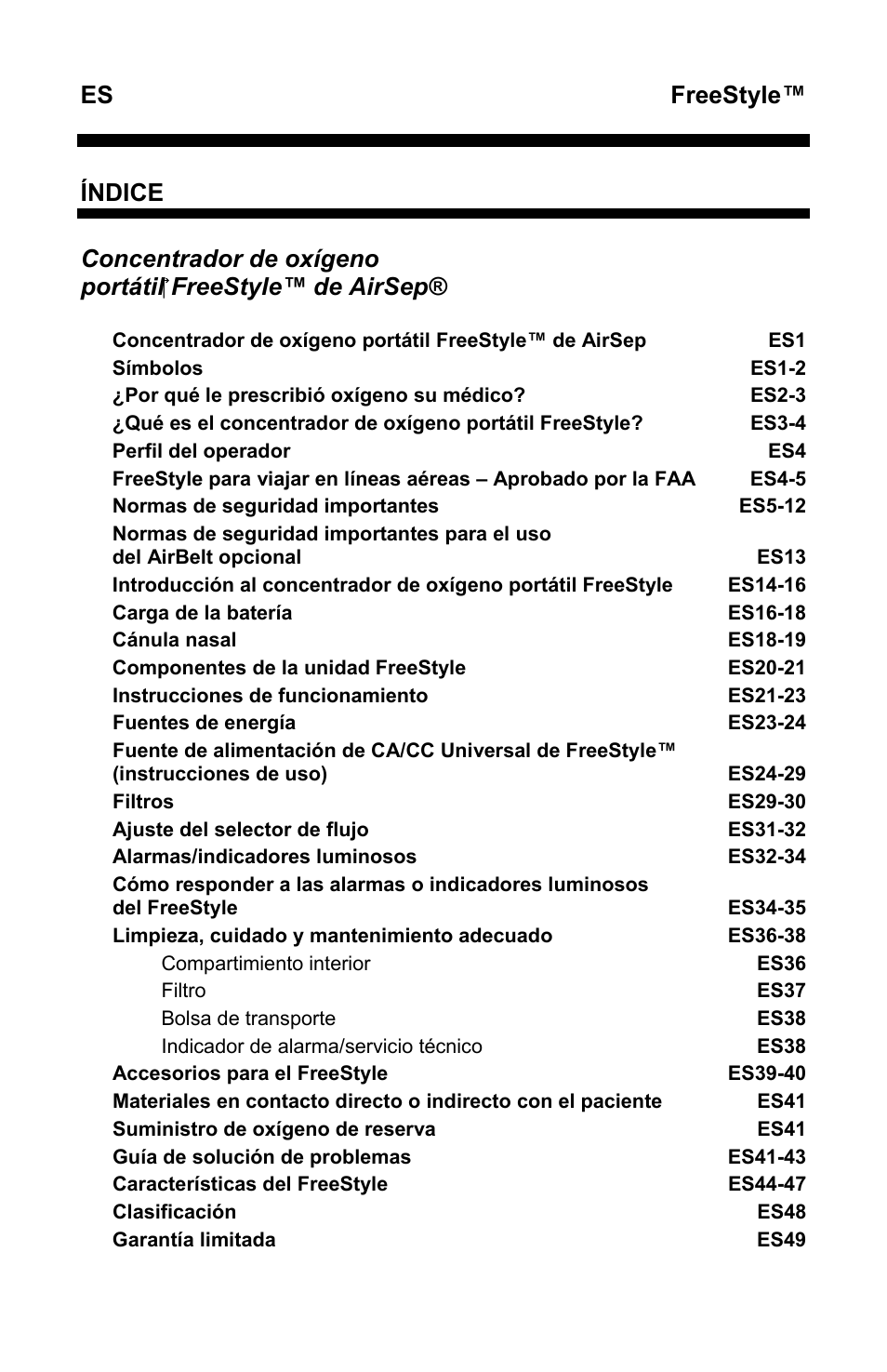 Freestyle, Índice | AirSep MN131-1 B User Manual | Page 108 / 556