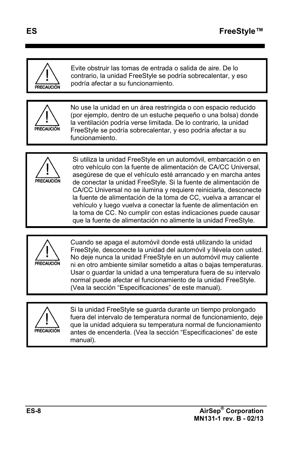 Freestyle | AirSep MN131-1 B User Manual | Page 116 / 556