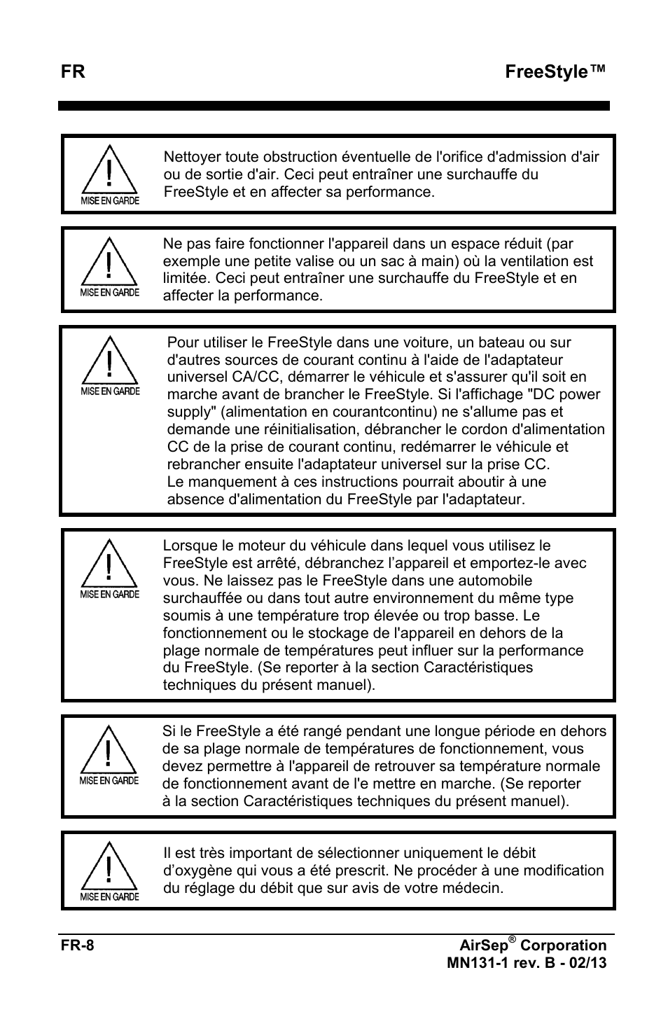 Freestyle | AirSep MN131-1 B User Manual | Page 12 / 556