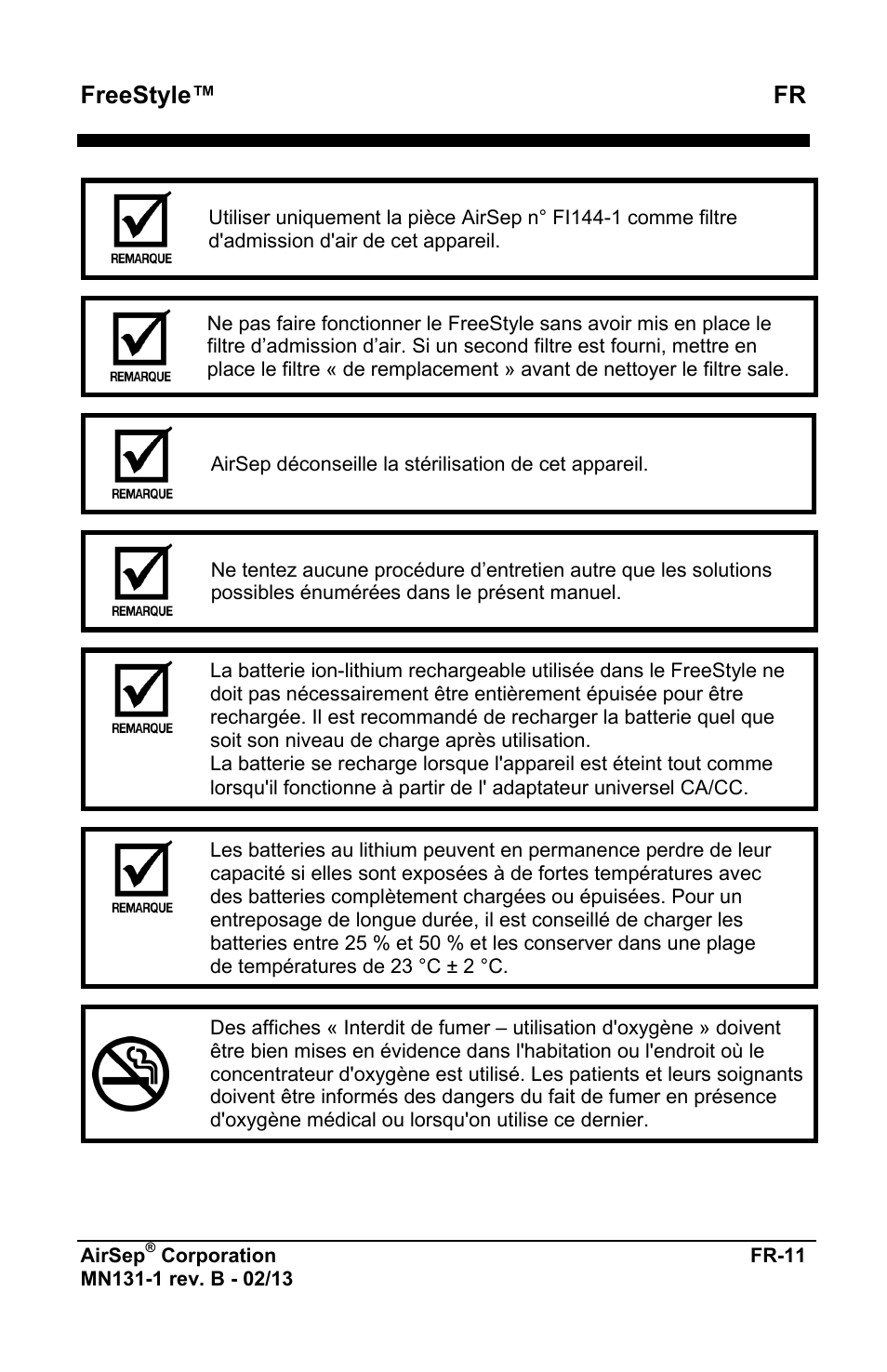 Freestyle™ fr | AirSep MN131-1 B User Manual | Page 15 / 556