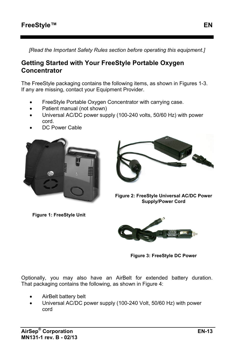 Freestyle™ en | AirSep MN131-1 B User Manual | Page 225 / 556