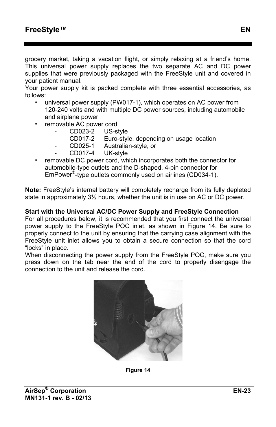 Freestyle™ en | AirSep MN131-1 B User Manual | Page 235 / 556