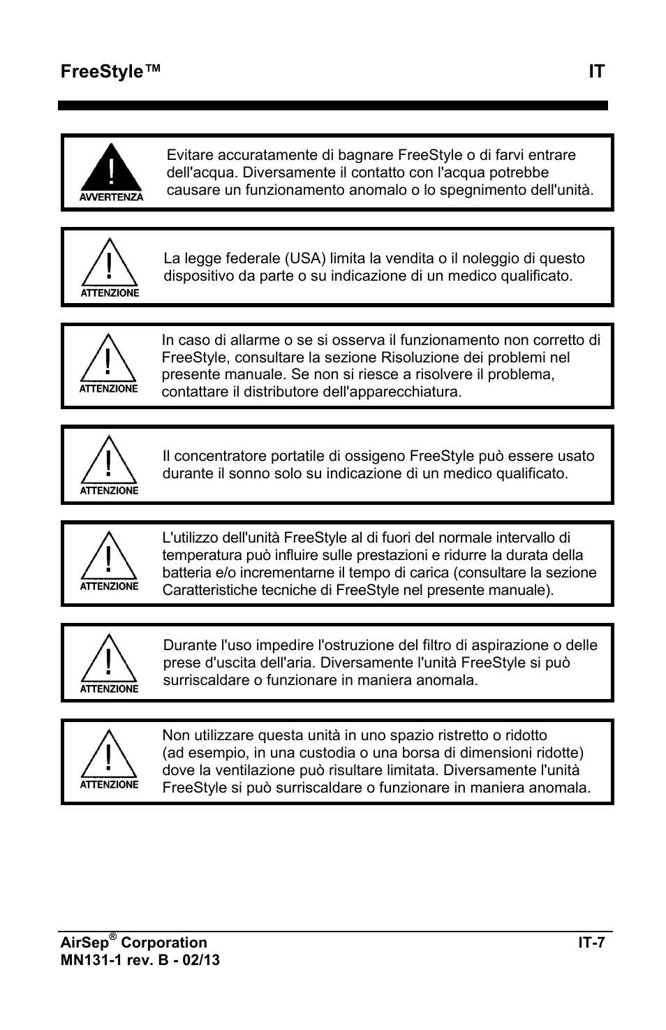 Freestyle™ it | AirSep MN131-1 B User Manual | Page 269 / 556