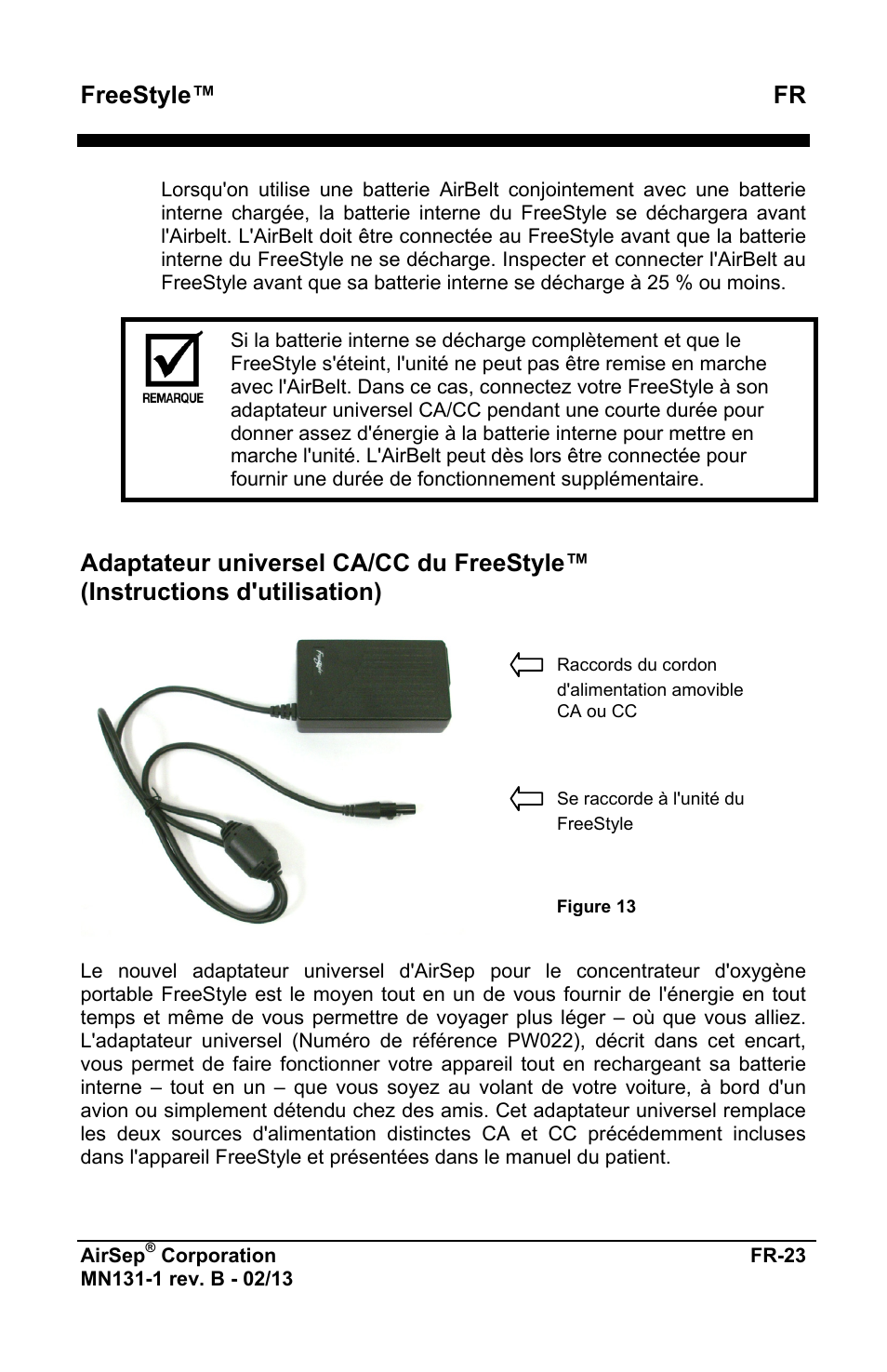 Freestyle™ fr | AirSep MN131-1 B User Manual | Page 27 / 556