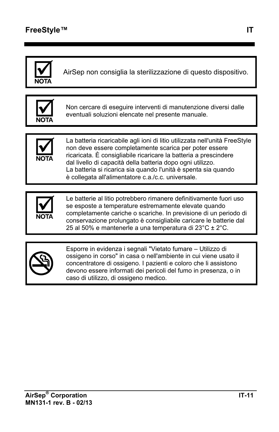 Freestyle™ it | AirSep MN131-1 B User Manual | Page 273 / 556