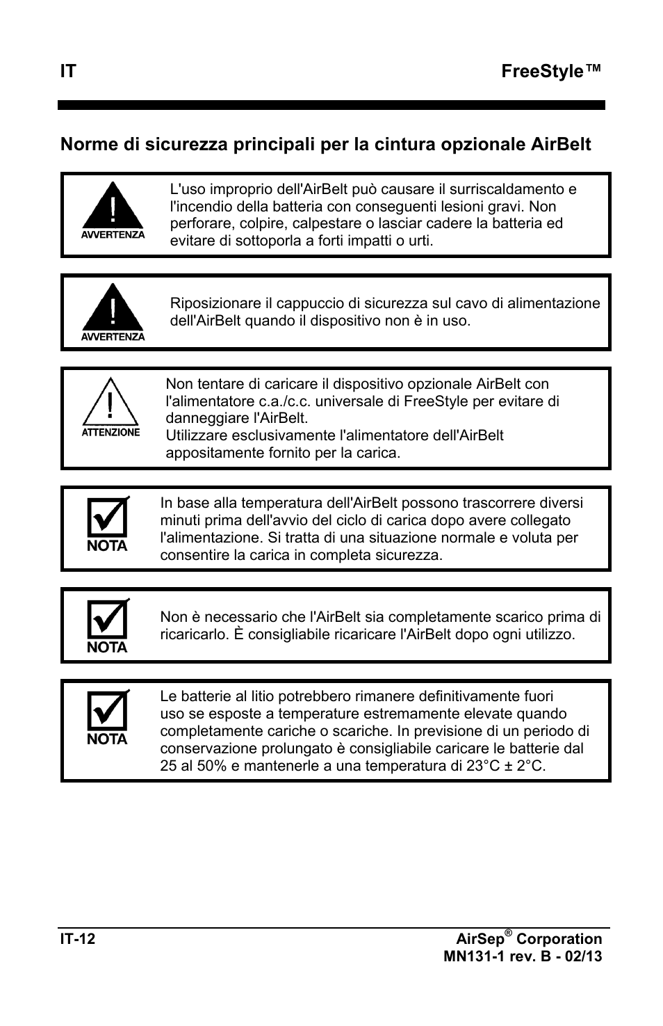 Freestyle | AirSep MN131-1 B User Manual | Page 274 / 556