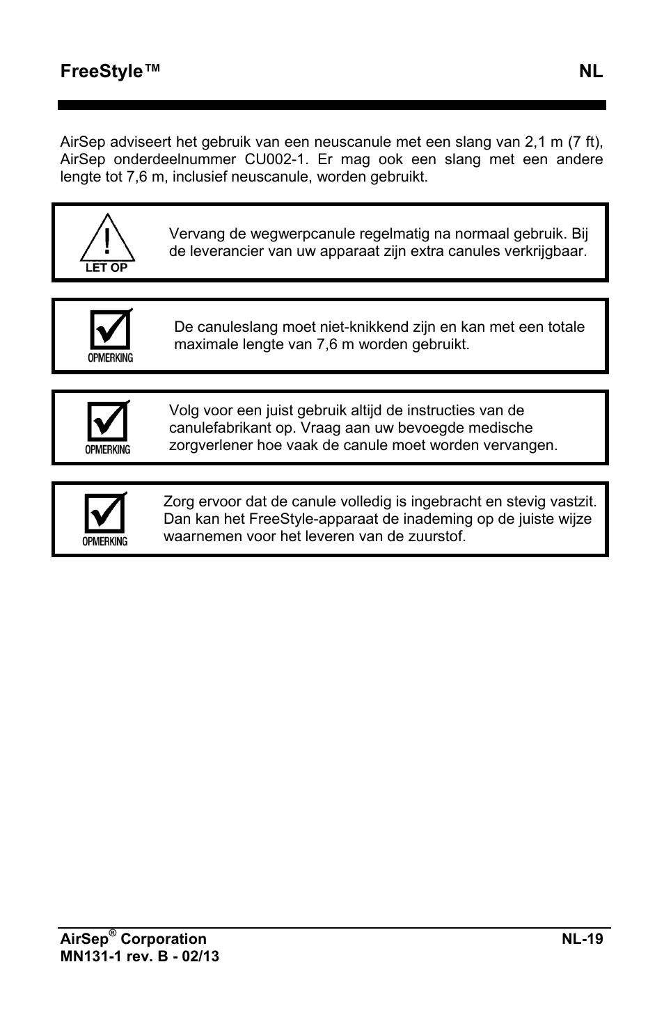 Freestyle™ nl | AirSep MN131-1 B User Manual | Page 331 / 556