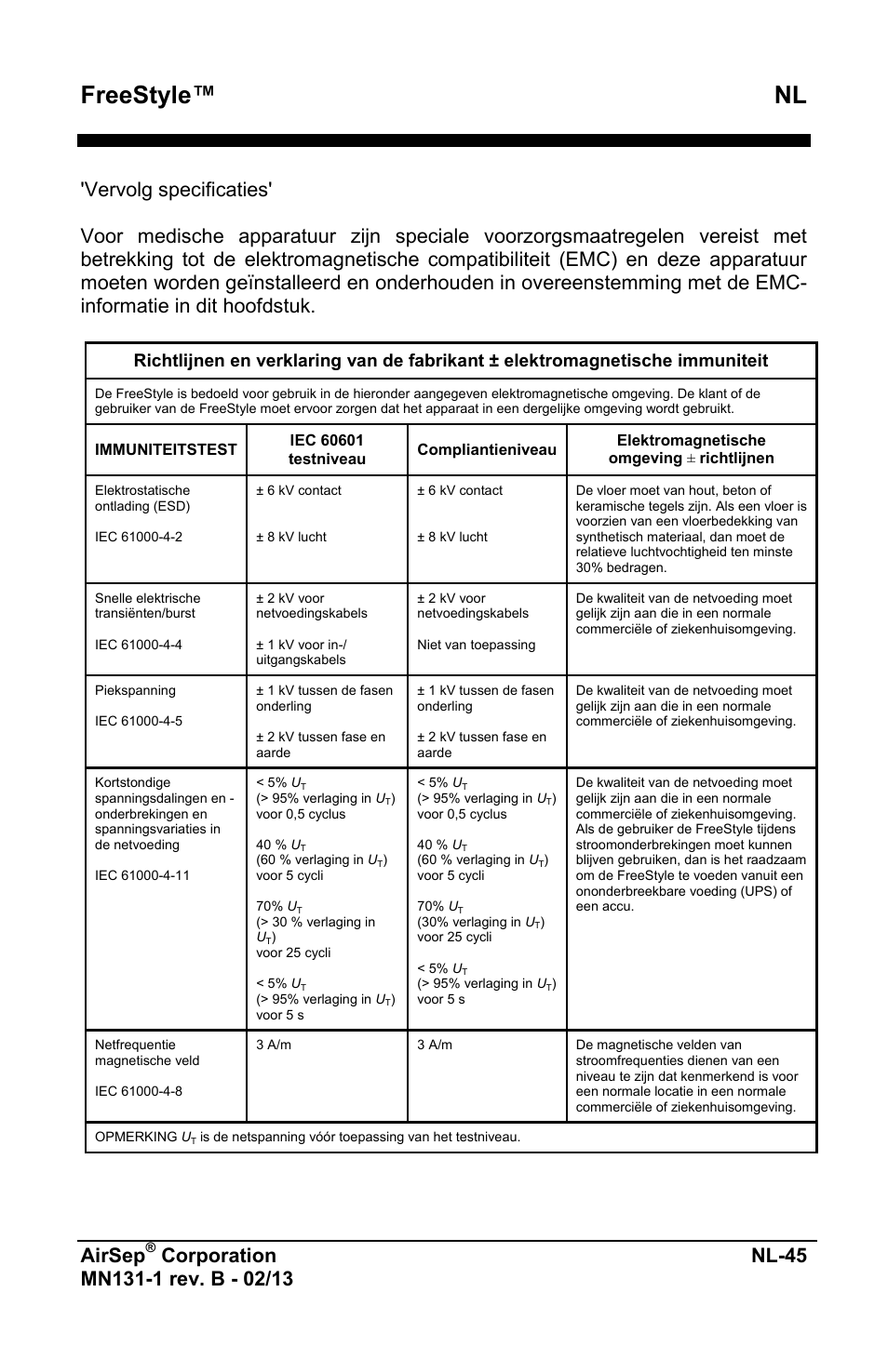 Freestyle™ nl, Airsep | AirSep MN131-1 B User Manual | Page 357 / 556