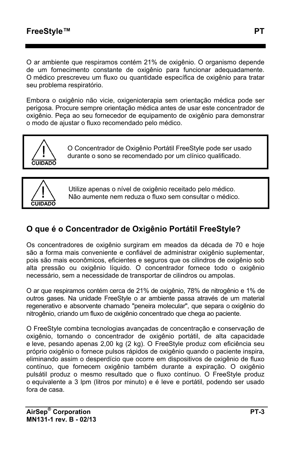 Freestyle™ pt | AirSep MN131-1 B User Manual | Page 367 / 556