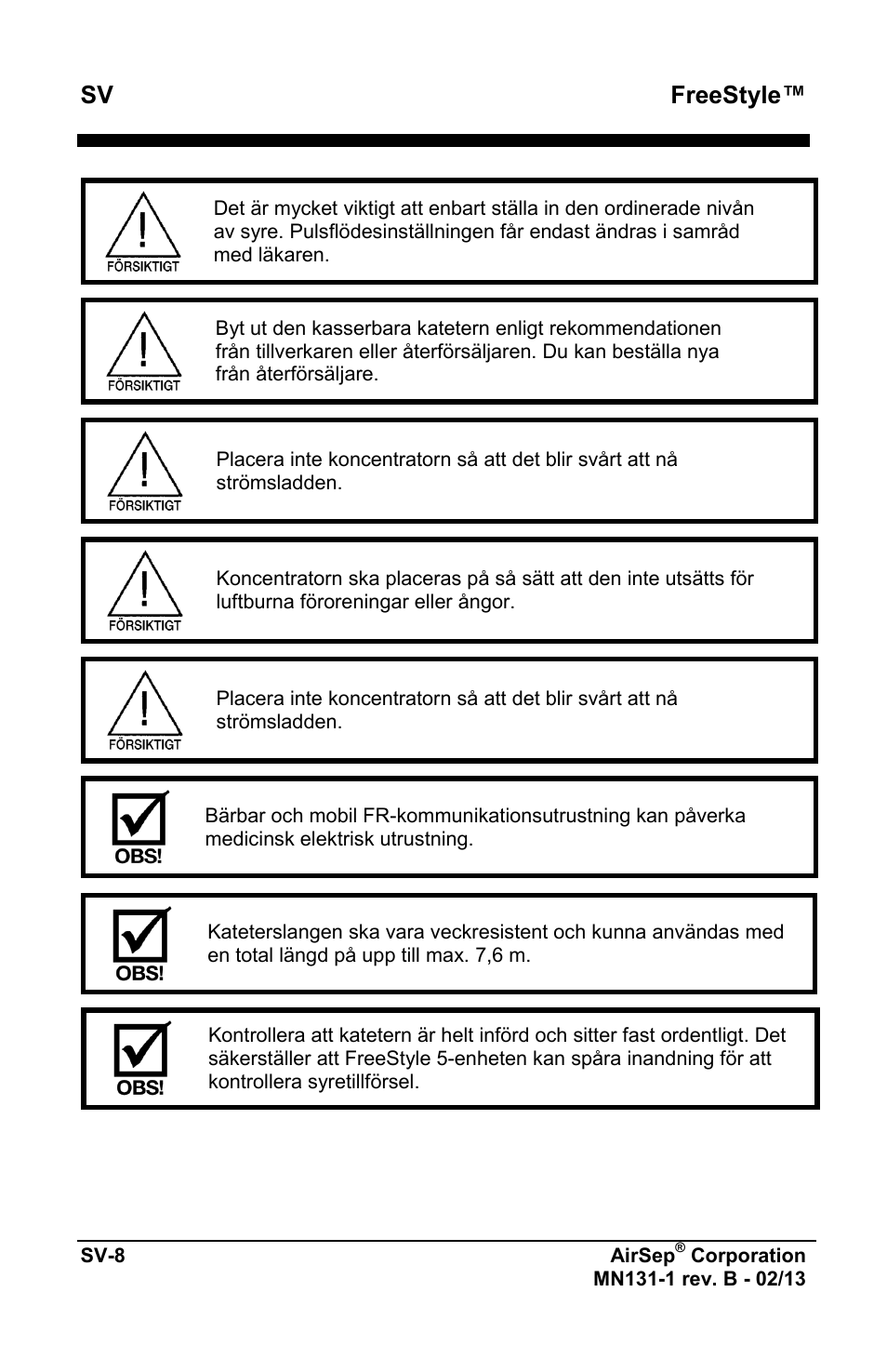 Freestyle | AirSep MN131-1 B User Manual | Page 422 / 556