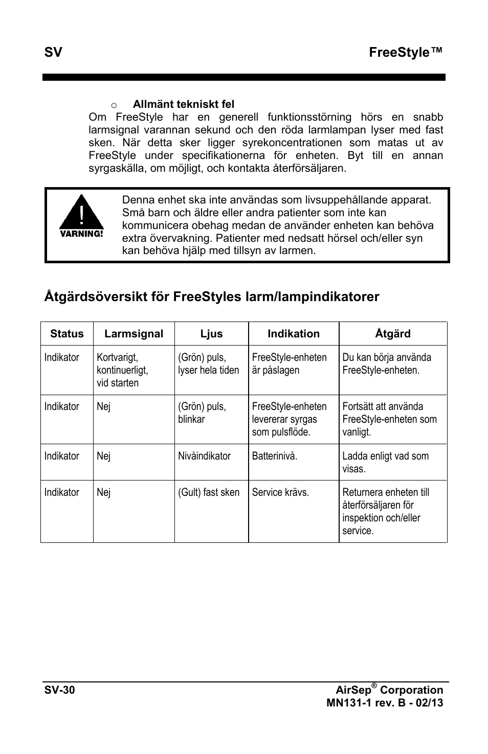 Freestyle | AirSep MN131-1 B User Manual | Page 444 / 556