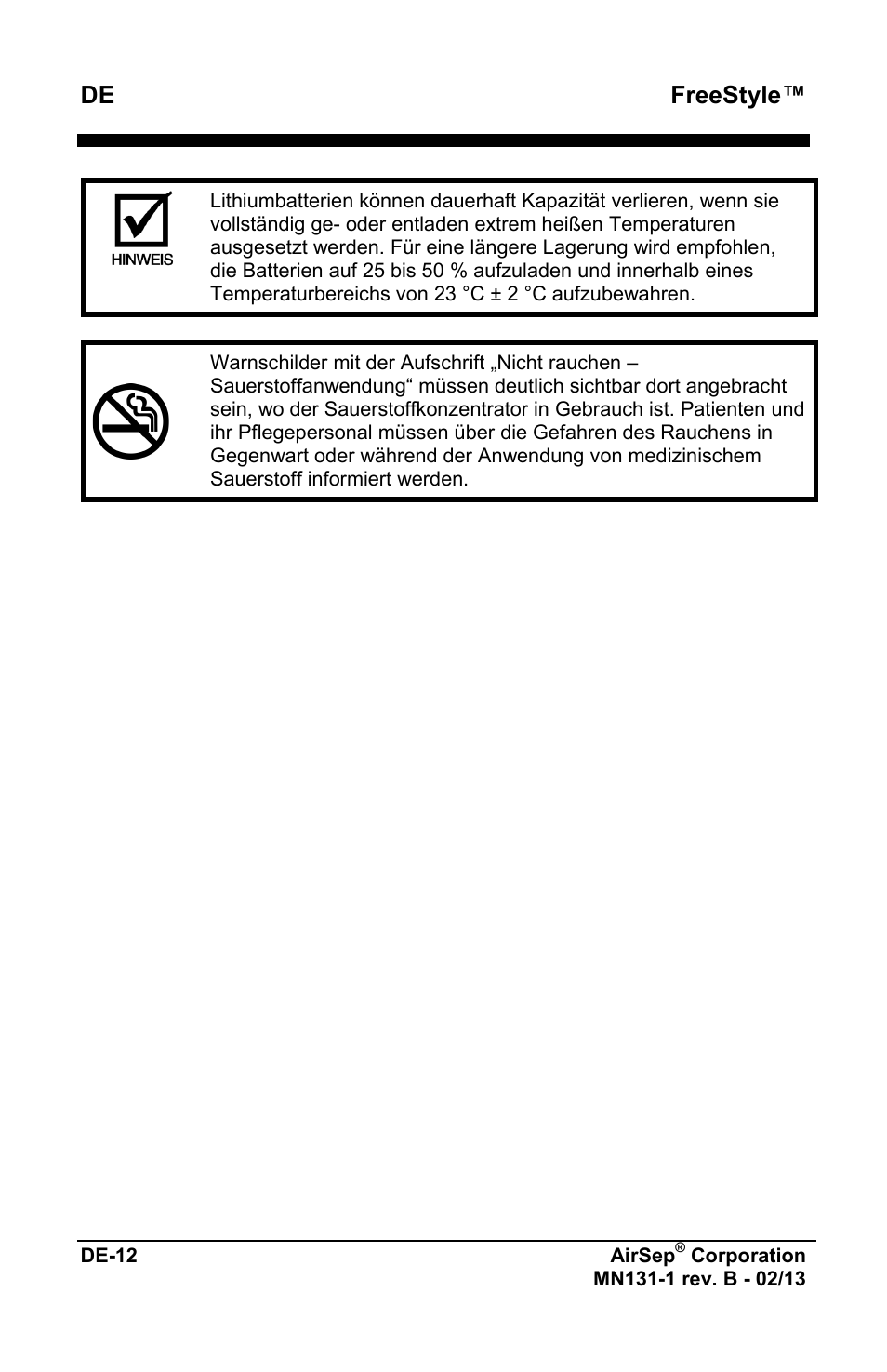 Freestyle | AirSep MN131-1 B User Manual | Page 68 / 556