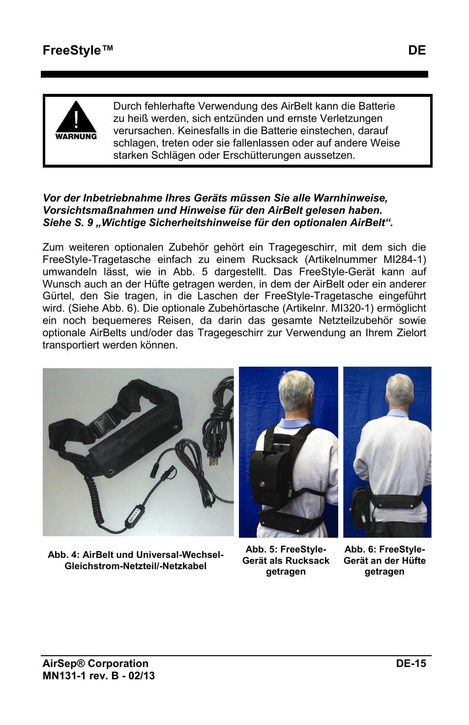 Freestyle™ de | AirSep MN131-1 B User Manual | Page 71 / 556