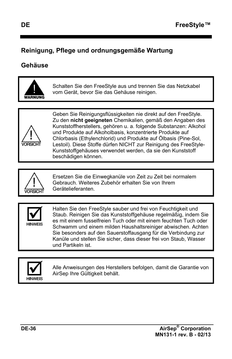 Freestyle | AirSep MN131-1 B User Manual | Page 92 / 556