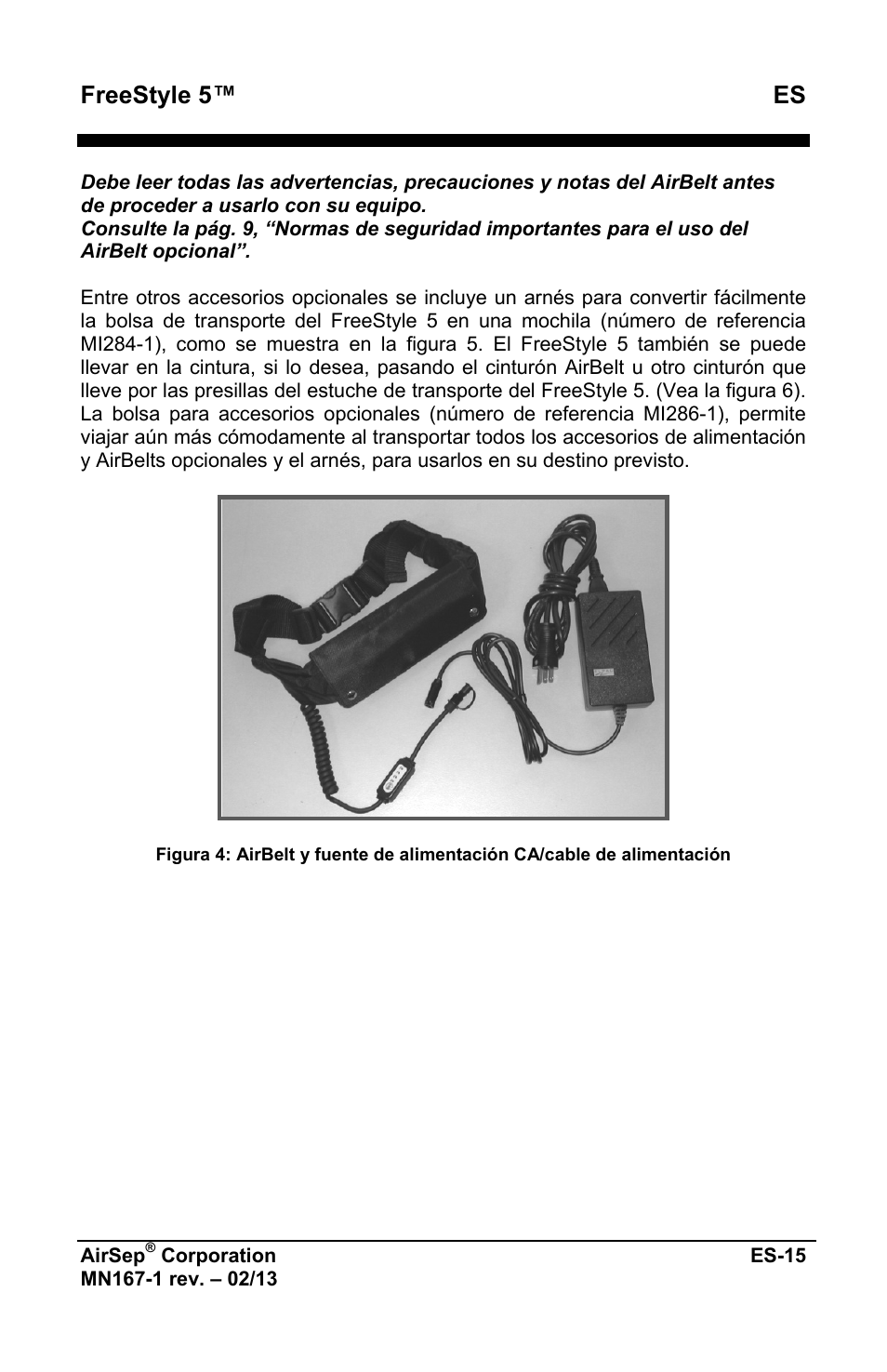 Freestyle 5™ es | AirSep MN167-1 User Manual | Page 115 / 520