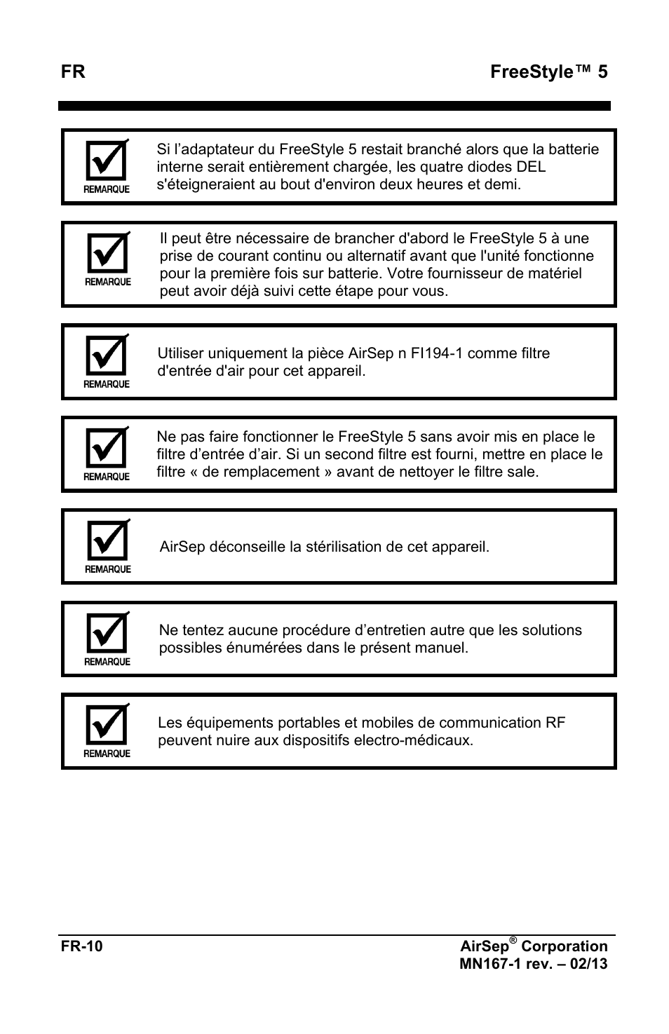 Fr freestyle™ 5 | AirSep MN167-1 User Manual | Page 14 / 520