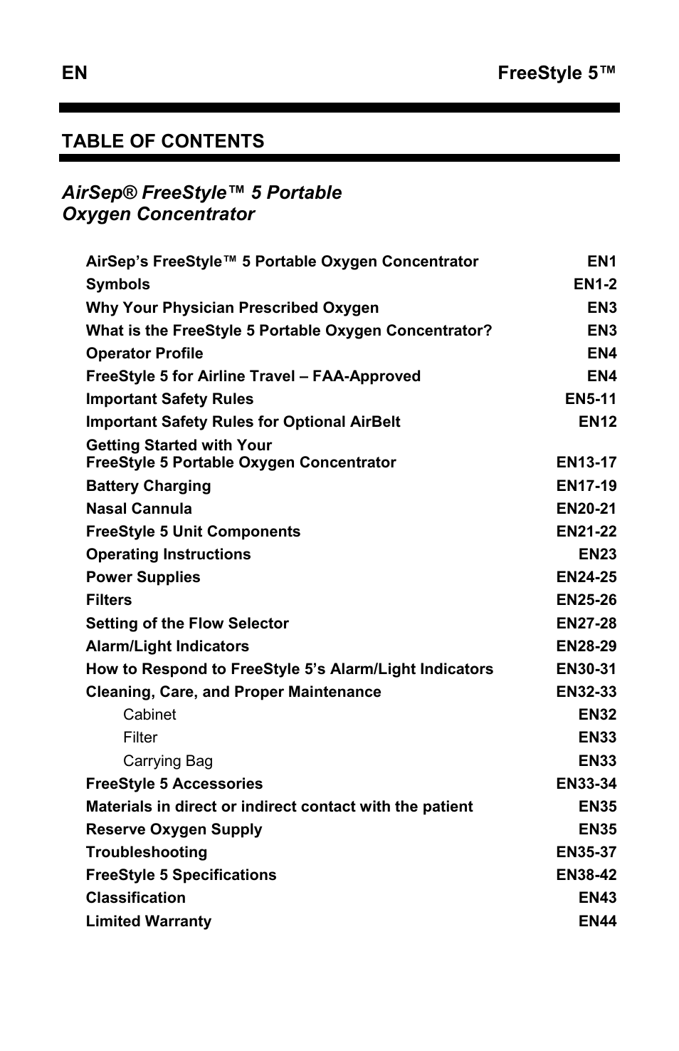 AirSep MN167-1 User Manual | Page 196 / 520