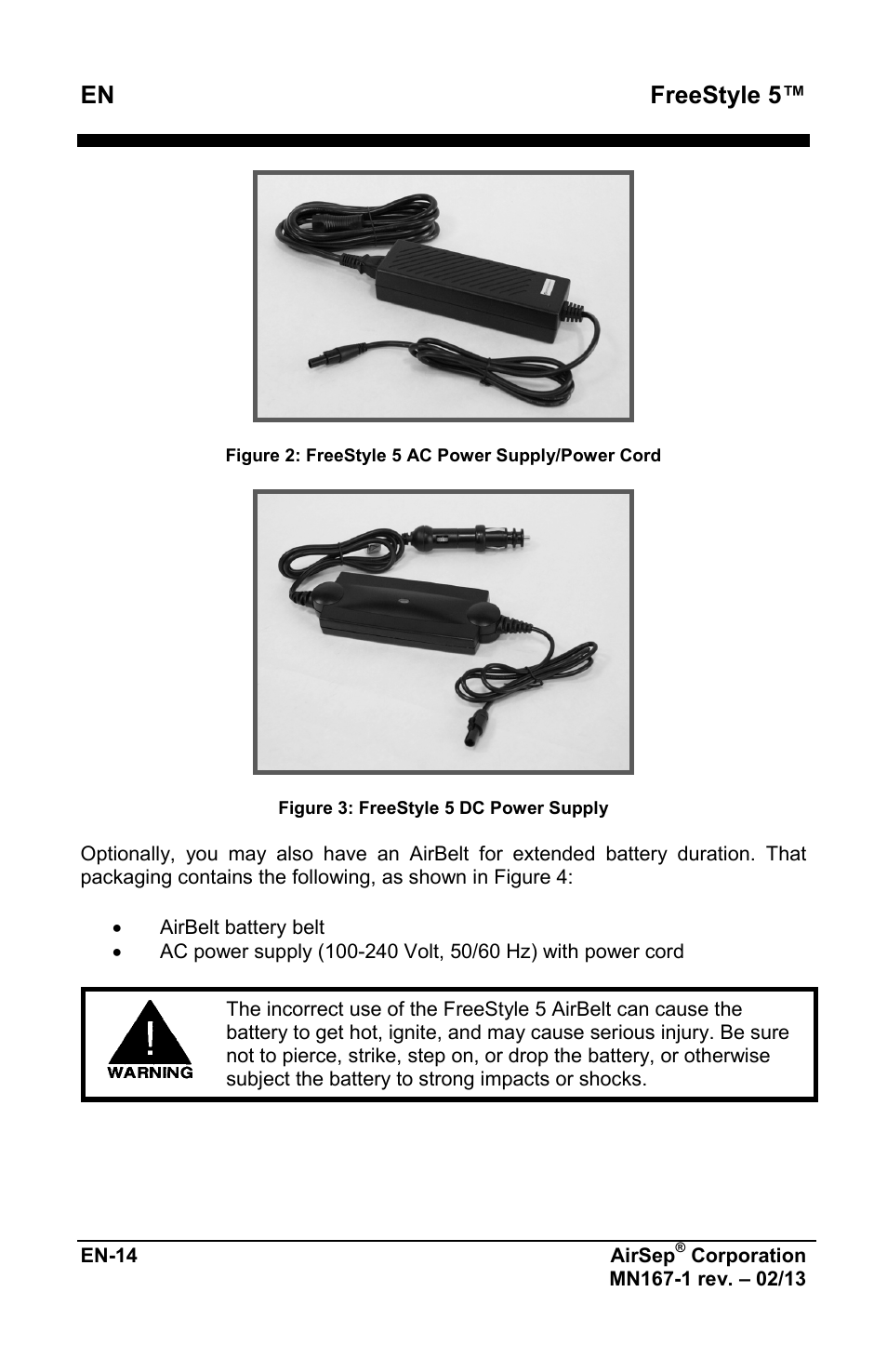 Freestyle 5 | AirSep MN167-1 User Manual | Page 210 / 520