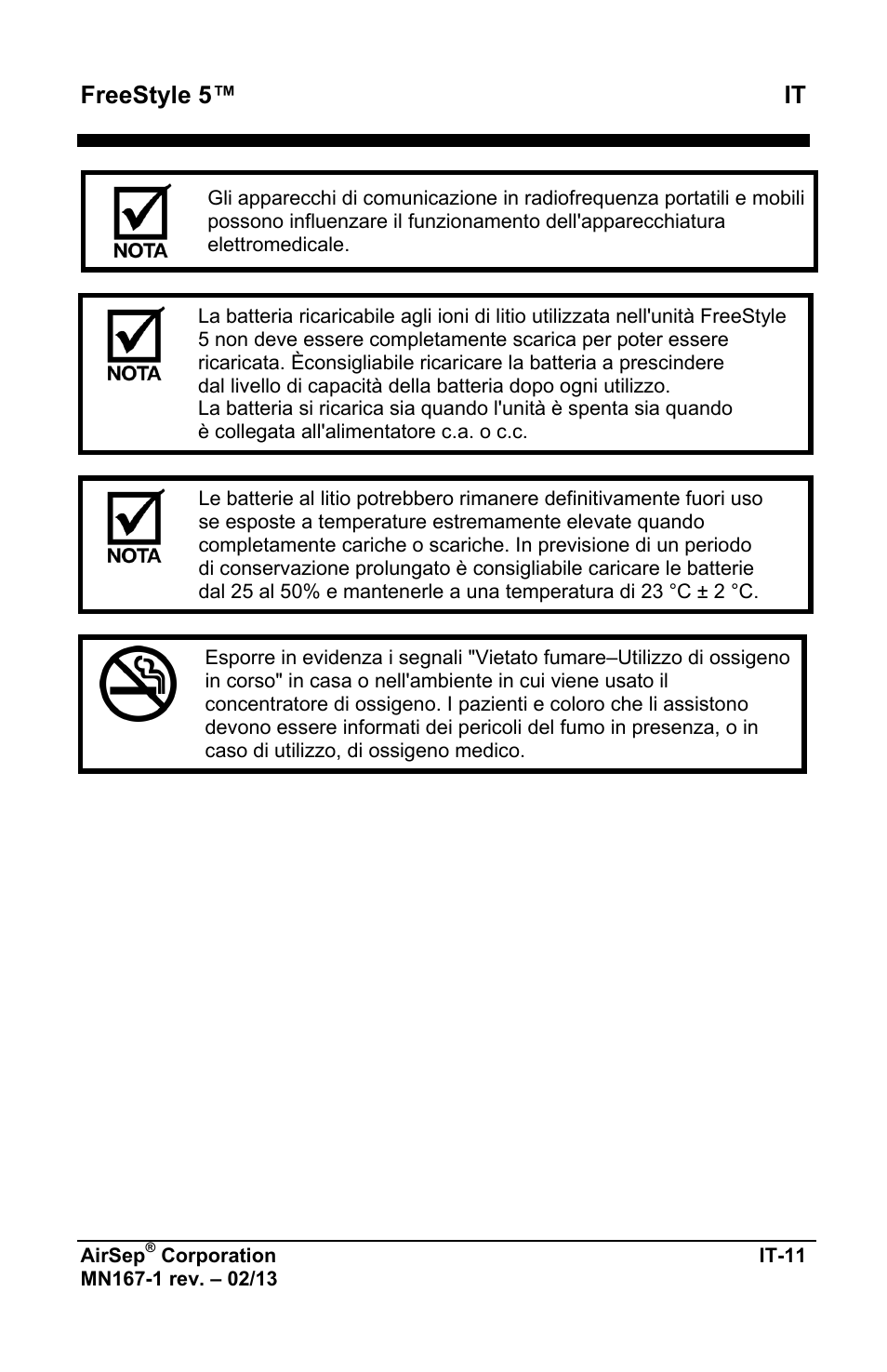 Freestyle 5™ it | AirSep MN167-1 User Manual | Page 253 / 520