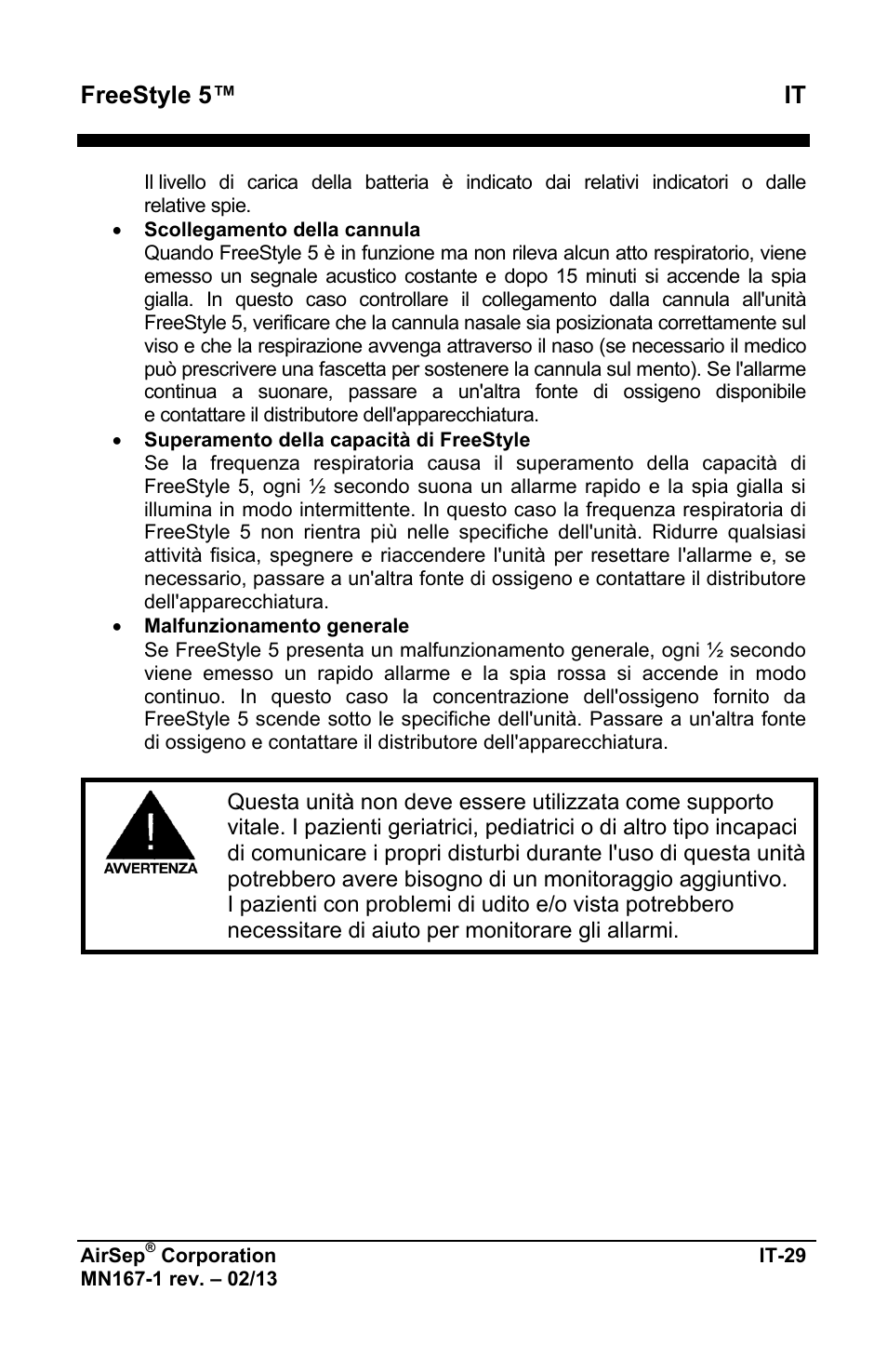 Freestyle 5™ it | AirSep MN167-1 User Manual | Page 271 / 520