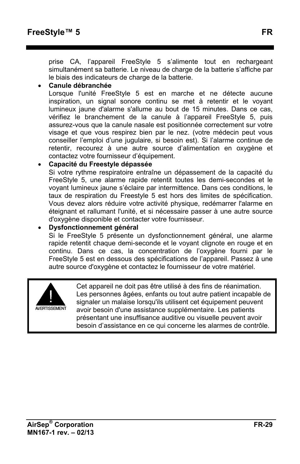 Freestyle™ 5 fr | AirSep MN167-1 User Manual | Page 33 / 520