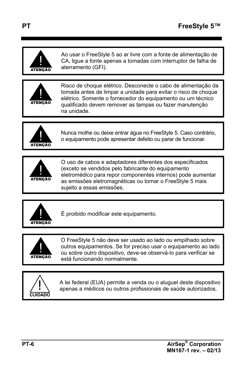 Pt freestyle 5 | AirSep MN167-1 User Manual | Page 342 / 520