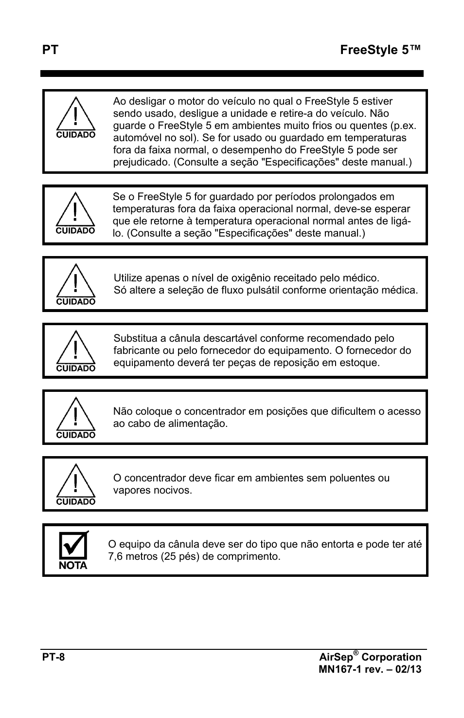 Pt freestyle 5 | AirSep MN167-1 User Manual | Page 344 / 520